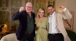 Furious The Block viewers have lashed out at the show for being 'out of touch' after Sunday night's auction day grand finale saw only one of the five teams net a big win. Pictured: Series host Scott Cam with winners Britt and Taz