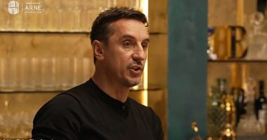 Man United legend Gary Neville has reignited his feud with Nottingham Forest owner Evangelos Marinakis