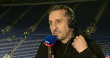 Gary Neville believes that Arsenal can clinch the Premier League title with around 85 points