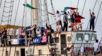Gaza flotilla – live: Greta Thunberg’s aid vessel boarded by military, claim activists