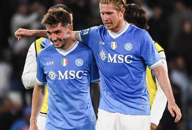 De Bruyne has been an ever-present for Napoli this season, while Gilmour has found his game time restricted