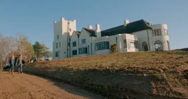 A Grand Designs couple have left locals 'aghast' with their plans to knock down a converted 17th-century folly (pictured) and build a futuristic modern castle