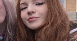 Two men have been charged after police found suspected human remains in their search for 19-year-old Isla Bell (pictured)