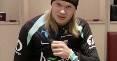 Erling Haaland was mic'd up for his most recent team training with his Norway team this week