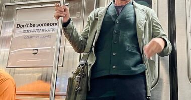 Subway riders got an unexpected celebrity encounter when Tom Hanks took the green 6 line in NYC while riding incognito with a mask on