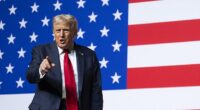 US President Donald Trump in Quantico, Virginia, on September 30, 2025