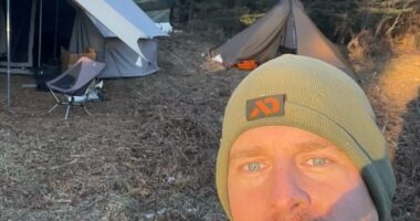 Almost two years ago, James Alofs, 39, ditched his life in Los Angeles and China for a 40-acre piece of land in the middle of the Canadian woods - and he hasn't looked back since