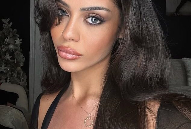 TikTok star Dina Khalil (pictured) underwent iris implant surgery as a teenager in Egypt to change her naturally brown eyes to a bright blue. She was almost left blind by the procedure