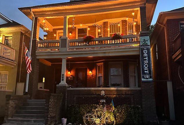 Kimberly Holt's historical home in Detroit, Michigan, is seen above