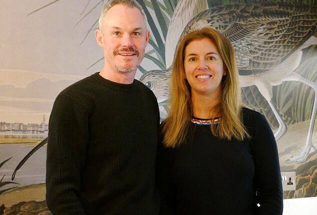Interior designer Andrea Clewett (seen with her husband) has predicted that 2026 will be the year of the bathroom - and has revealed how to elevate yours without breaking the bank
