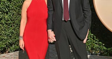 Thursday Murder Club author Richard Osman has found his real-life partner in crime - Ingrid Oliver. Pictured at the UK premiere on Thursday night