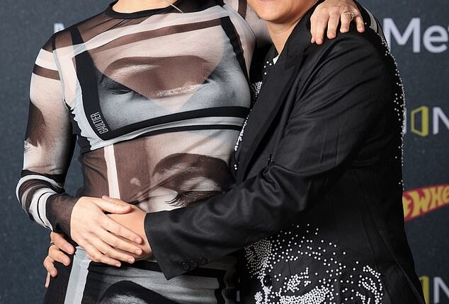 Sam Kerr is set to make her return to international football for the Matildas this week after nearly 23 months away (Picture: Kerr, right, with her partner Kristie Mewis)