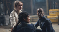 Rose Ayling-Ellis, Varada Sethu and Ncuti Gatwa in Doctor Who episode "The Well"