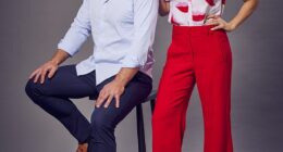 Steph Douglas, pictured with her husband, Doug, found her levels of desire not only fluctuated wildly during each trimester but also differed according to the pregnancy