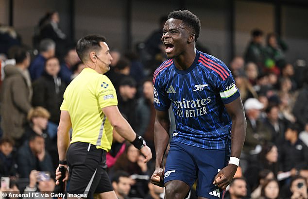 Jamie Redknapp has hailed Bukayo Saka as 'irreplaceable' after Arsenal went top of the Premier League with a 1-0 win over Fulham