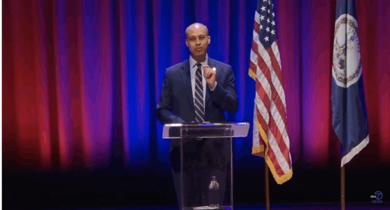 Virginia Attorney General candidate Jay Jones at a debate at the University of Richmond.