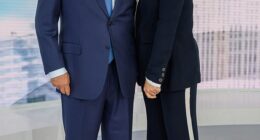 Jenna Bush Hager has revealed how she found out what menopause was - and it was actually from her dad, former President George W. Bush (seen together in 2021)