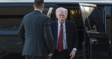 Ex-Trump national security adviser John Bolton surrendered to federal authorities Friday after being indicted on charges of allegedly mishandling classified information. Bolton left his home in Bethesda, Maryland on Friday morning escorted by a private security guard. The Trump critic entered the district courthouse in Greenbelt, Maryland where he surrendered himself to authorities for his first court appearance.