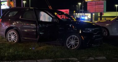 New footage has revealed the extensive damage sustained in a car crash involving Josh Hartnett in Canada last week