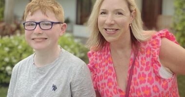 Georgina Fuller's son Eddie was diagnosed with Pathological Demand Avoidance and autism in 2019 (pictured together)