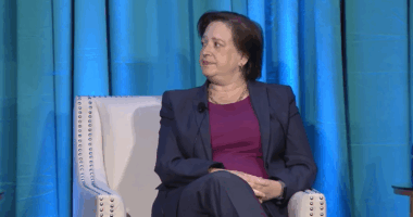 Elena Kagan speaking at an event.