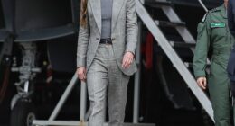 The Princess of Wales showed off her newly lightened locks as she paid a visit to RAF Coningsby today