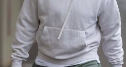 The personal trainer (pictured on Sunday), 38, is alleged to have committed the offences between June and October 2016 - in the middle of his marriage to the ex-glamour model, 47