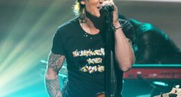 Keith Urban, 57, dropped the 2016 track The Fighter out of his setlist during Thursday's concert in Hershey, Pennsylvania amid his shock divorce from Nicole Kidman; seen in 2024 in Burbank