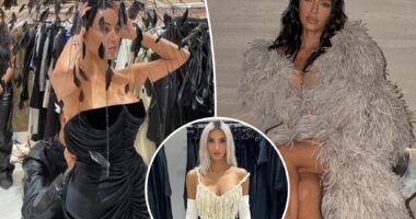 Kim Kardashian channels her inner Taylor Swift-inspired showgirl style with newly released photos