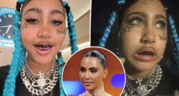 Kim Kardashian defends daughter North West's fake face tattoos, piercings