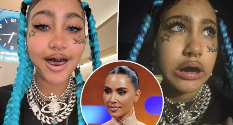 Kim Kardashian defends daughter North West's fake face tattoos, piercings