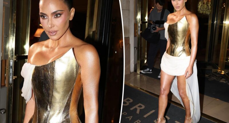 Kim Kardashian is a Grecian goddess in vintage Givenchy on 45th birthday