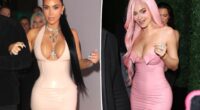 Kylie Jenner, Kim Kardashian rock latex dresses at LA event