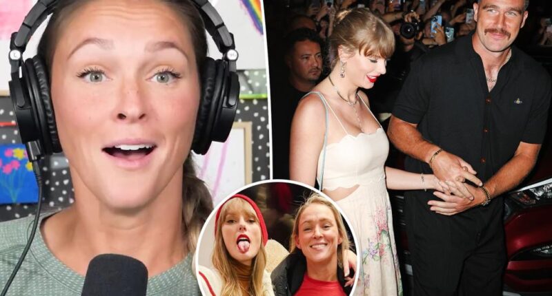 Kylie Kelce reacts to Taylor Swift's raunchy 'Wood' song about brother-in-law Travis