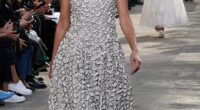 Laura Dern was a vision in a floral gown as she graced the Gabriela Hearst runway on Wednesday during Paris Fashion Week