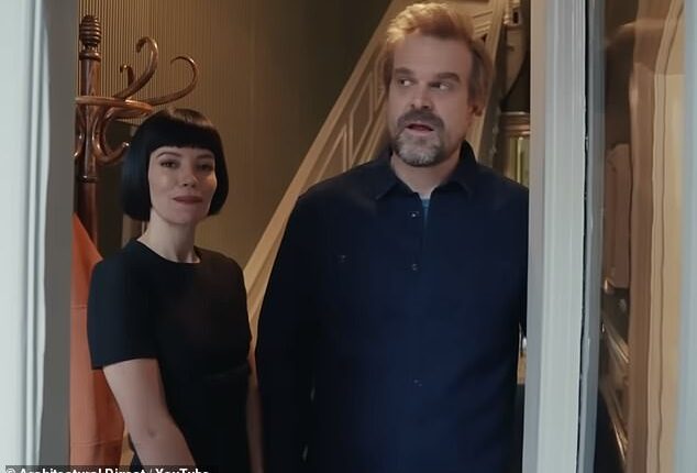 David Harbour made a joke about cheating while stood beside then wife Lily Allen during a tour of their Brooklyn townhouse, two years before their split and her album about his infidelity