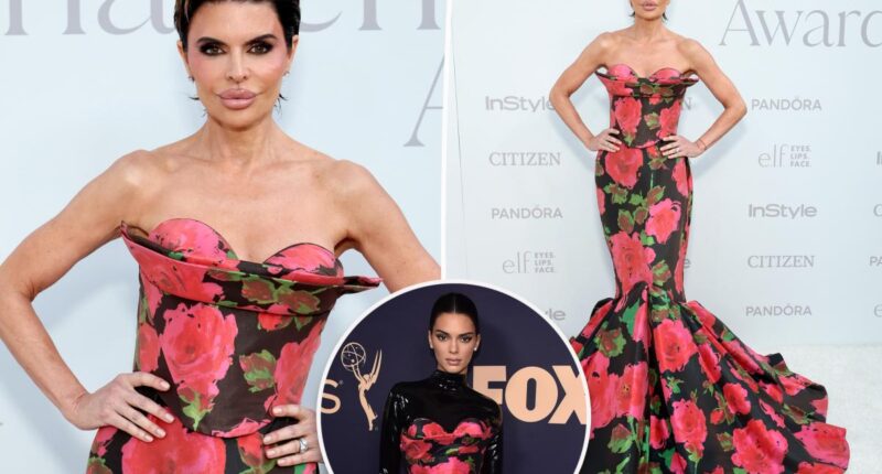 Lisa Rinna rocks rose-print gown previously worn by Kendall Jenner