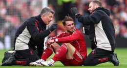 Liverpool were dealt an early setback at Anfield as Manchester United opened the scoring just 63 seconds into the match – but the goal by a head injury to Alexis Mac Allister in the build-up