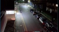 David Gomoh, 24, seen on CCTV, being chased before he was fatally stabbed because he lived in south Newham, east London