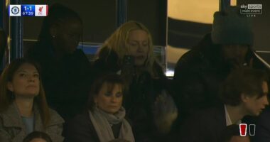 Madonna, 67, kept a very low profile as she blended into the crowd with her toy boy lover Akeem Morris, 29, to support Chelsea against Liverpool at Stamford Bridge on Saturday