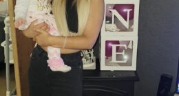 Amy Louise Leonard, pictured with her baby sister Porscha, had been puffing on the party drug commonly known as 'laughing gas' before being hospitalised on September 29