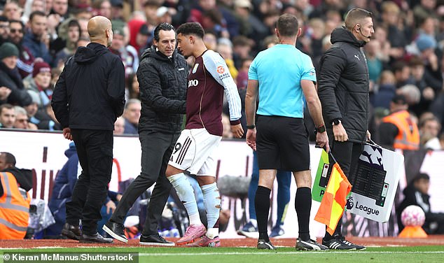 Jadon Sancho has yet to start a Premier League game for Aston Villa this season and was even subbed off after being subbed on against Manchester City on Sunday