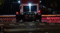 A car rammed into a security barricade at the White House Tuesday night