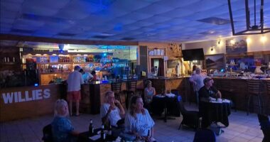 A deadly mass shooting took place around 1am Sunday at Willie's Bar and Grill in St. Helena Island, South Carolina (Pictured: Undated photo of the restaurant's interior)