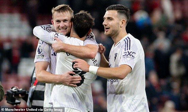 Manchester United star Matthijs de Ligt (left) has revealed that his side deliberately targeted Liverpool 's biggest 'weakness' to earn their first win at Anfield in almost a decade