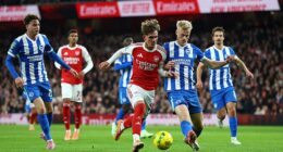Max Dowman in action against Brighton in the Carabao Cup on Wednesday night