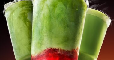 An Iced Matcha Latte, Iced Strawberry Matcha Latte and a classic Matcha Latte will be available at McDonald's Australia McCafes nationwide from October 29