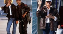 Melania Trump channels 'Top Gun' in leather bomber for naval station visit