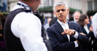 Sadiq Khan (pictured) has been accused of helping 'cover up' abuse by London grooming gangs