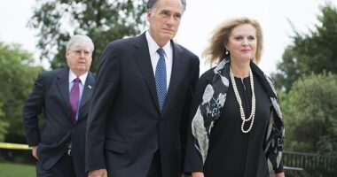 Carrie Elizabeth Romney, the sister-in-law of former presidential candidate and Utah Senator Mitt Romney (pictured with his wife Ann), was found dead on a California street Friday. She was 64